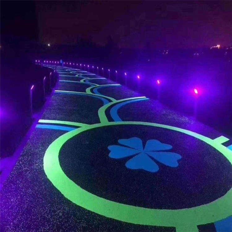 荧光彩色防滑路面,夜光跑道 荧光彩色防滑路面,夜光跑道